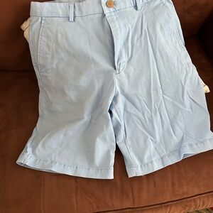 Izod Men's Sky Blue Flat Front Shorts